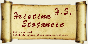 Hristina Stojančić vizit kartica